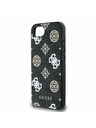 Guess Guess PU 4G Pfingstrose MagSafe Rückseite Hülle für iPhone 16e Schwarz
