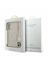 Guess Guess PU Leder 4G Farbiger Ring Riemen MagSafe Rückseite Hülle für iPhone 16 Pink