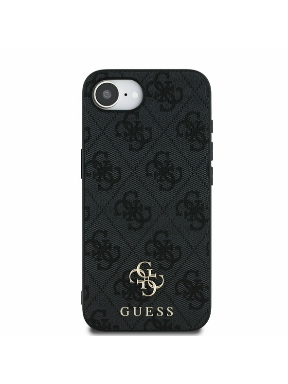 Guess Guess PU 4G Kleines Metal Logo MagSafe Rückseite Hülle für iPhone 16e Grau