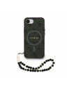 Guess Guess PU Leder 4G Farbiger Ring Riemen MagSafe Rückseite Hülle für iPhone 16e Schwarz