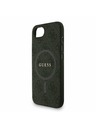 Guess Guess PU Leder 4G Farbiger Ring Riemen MagSafe Rückseite Hülle für iPhone 16e Schwarz