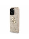 Guess Guess PU 4G Metall-Logo Riemen Rückseite Hülle für iPhone 15 Pro Max Rosa