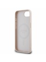 Guess Guess PU Genarbtes Klassisches Logo MagSafe Rückseite Hülle für iPhone 16e Rosa