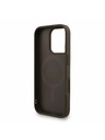 Guess Guess PU Leder 4G Farbiger Ring Riemen MagSafe Rückseite Hülle für iPhone 16 Pro Max Braun