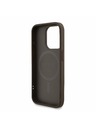 Guess Guess PU Leder 4G Farbiger Ring Riemen MagSafe Rückseite Hülle für iPhone 15 Pro Braun
