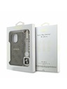 Guess Guess PU Leder 4G Farbiger Ring Riemen MagSafe Rückseite Hülle für iPhone 15 Pro Braun