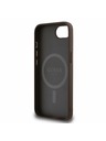 Guess Guess PU Leder 4G Farbiger Ring MagSafe Rückseite Hülle für iPhone 16e Braun