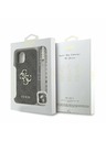 Guess Guess PU 4G Metall-Logo Riemen Rückseite Hülle für iPhone 15 Schwarz