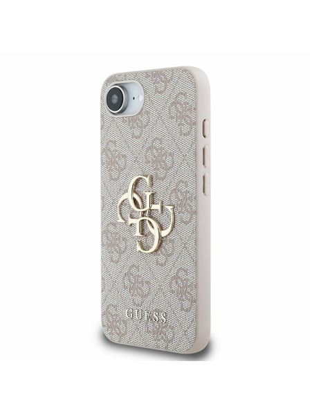 Guess Guess PU 4G Metall-Logo Rückseite Hülle für iPhone 16e Rosa