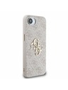 Guess Guess PU 4G Metall-Logo Rückseite Hülle für iPhone 16e Rosa