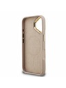 Guess Guess PU 4G Strass Dreiecks-Logo Ständer Kamera-Rahmen MagSafe Rückseite Hülle für iPhone 16 Rosa