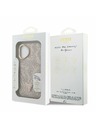 Guess Guess PU 4G Strass Dreiecks-Logo Ständer Kamera-Rahmen MagSafe Rückseite Hülle für iPhone 16 Rosa