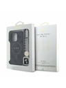 Guess Guess PU Leder 4G Farbiger Ring Riemen MagSafe Rückseite Hülle für iPhone 15 Pro Max Schwarz