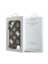Guess Guess PU 4G Pfingstrose MagSafe Rückseite Hülle für iPhone 16e Braun