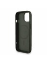 Guess Guess PU Leder 4G Farbiger Ring Riemen MagSafe Rückseite Hülle für iPhone 15 Schwarz