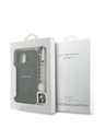 Guess Guess PU Leder 4G Farbiger Ring Riemen MagSafe Rückseite Hülle für iPhone 15 Schwarz