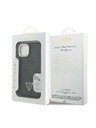 Guess Guess PU 4G Strass Dreiecks-Logo Ständer Kamera-Rahmen MagSafe Rückseite Hülle für iPhone 13 Schwarz