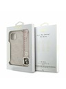 Guess Guess PU Leder 4G Farbiger Ring Riemen MagSafe Rückseite Hülle für iPhone 15 Pink