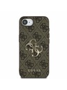 Guess Guess PU 4G Metall-Logo Rückseite Hülle für iPhone 16e Braun