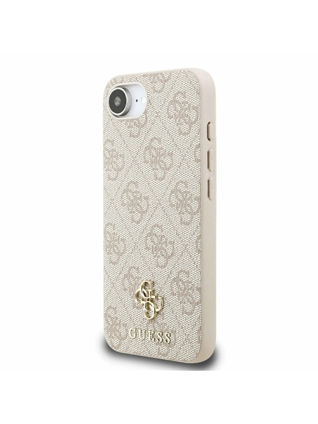 Guess Guess PU 4G Kleines Metall-Logo MagSafe Rückseite Hülle für iPhone 16e Pink