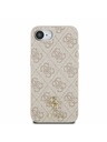 Guess Guess PU 4G Kleines Metall-Logo MagSafe Rückseite Hülle für iPhone 16e Pink
