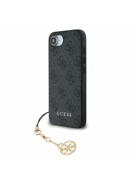 Guess Guess 4G Charm Rückseite Hülle für iPhone 16e Ton in Ton Grau