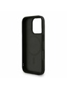 Guess Guess PU Leder 4G Farbiger Ring Strap MagSafe Rückseite Hülle für iPhone 16 Pro Schwarz
