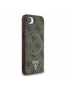 Guess Guess PU 4G Strass Dreieck Metal Logo Rückseite Hülle für iPhone 16e Braun