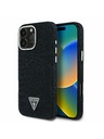 Guess Guess Denim Dreieck Logo MagSafe Rückseite Hülle für iPhone 16 Pro Schwarz