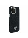 Guess Guess Denim Dreieck Logo MagSafe Rückseite Hülle für iPhone 16 Pro Schwarz