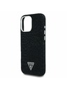 Guess Guess Denim Dreieck Logo MagSafe Rückseite Hülle für iPhone 16 Pro Schwarz