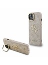 Guess Guess PU 4G Metal Logo Ständer Kamerarahmen Rückseite Hülle für iPhone 13 Pink