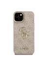 Guess Guess PU 4G Metal Logo Ständer Kamerarahmen Rückseite Hülle für iPhone 13 Pink