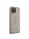 Guess Guess PU 4G Metal Logo Ständer Kamerarahmen Rückseite Hülle für iPhone 13 Pink