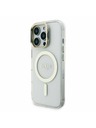 Guess Guess PC/TPU Verchromter Ständer Kamerarahmen MagSafe Rückseite Hülle mit auswechselbarem Hintergrund für iPhone 16 Pro