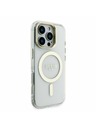 Guess Guess PC/TPU Verchromter Ständer Kamerarahmen MagSafe Rückseite Hülle mit auswechselbarem Hintergrund für iPhone 16 Pro