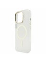 Guess Guess PC/TPU Verchromter Ständer Kamerarahmen MagSafe Rückseite Hülle mit auswechselbarem Hintergrund für iPhone 16 Pro