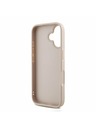 Guess Guess PU 4G Metal Logo Strap Rückseite Hülle für iPhone 16 Pink