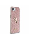 Guess Guess PU Fixed Glitter 4G Metal Logo Rückseite Hülle für iPhone 16e Pink
