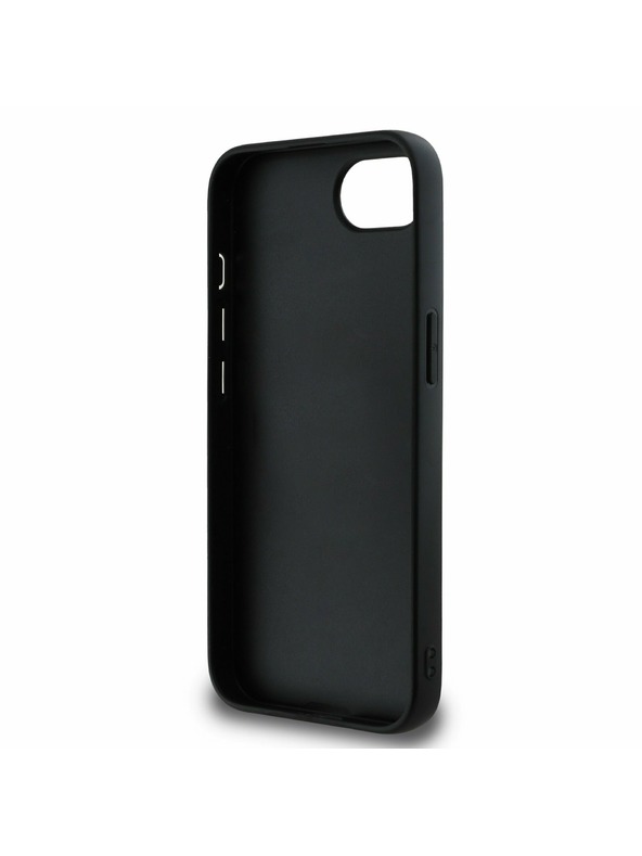 Guess Guess PU Grained 4G Metall Logo Rückseite Hülle für iPhone 16e Black