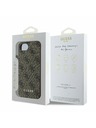 Guess Guess 4G Charm Rückseite Hülle für iPhone 16e Tone on Tone Brown