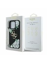 Guess Guess PU Grained Rosen 4G Metall Logo Rückseite Hülle für iPhone 16 Pro Black