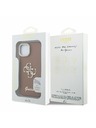 Guess Guess PU Grained 4G Logo Stand Kamera Rahmen Rückseite Hülle für iPhone 15 Brown