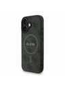 Guess Guess PU Leder 4G Farbiger Ring Riemen MagSafe Rückseite Hülle für iPhone 16 Black