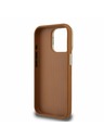 Guess Guess PU Grained 4G Logo Stand Kamera Rahmen Rückseite Hülle für iPhone 15 Pro Max Brown