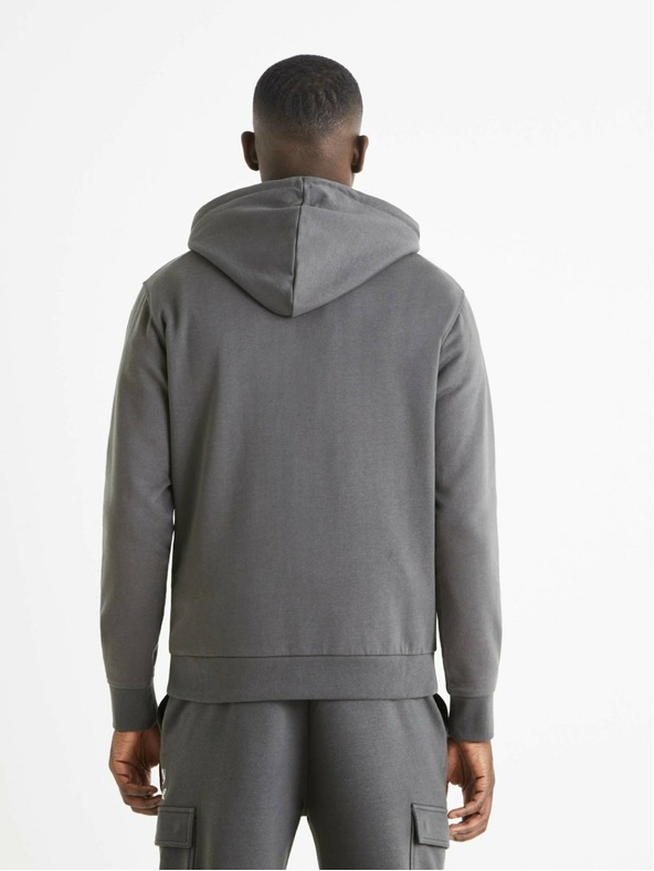 Celio Grauer Herren-Kapuzenpullover Celio
