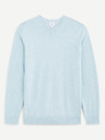 Celio Hellblauer Herren-Baumwoll-Basic-Pullover Celio Decoton