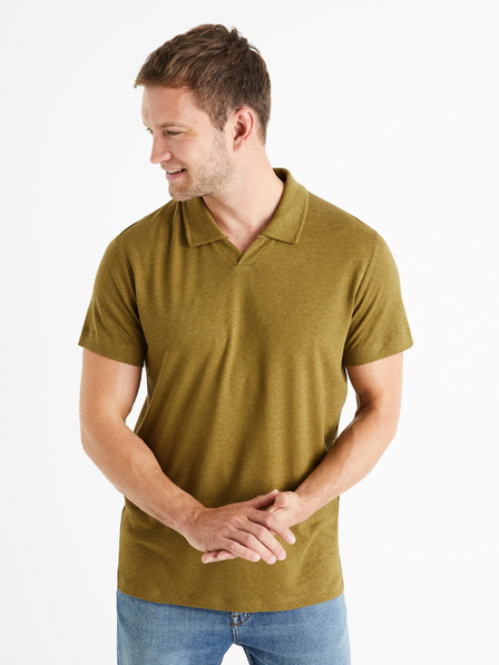 Celio Khakifarbenes Herren-Poloshirt Celio Deolive
