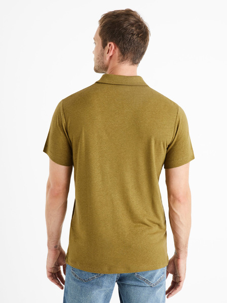 Celio Khakifarbenes Herren-Poloshirt Celio Deolive
