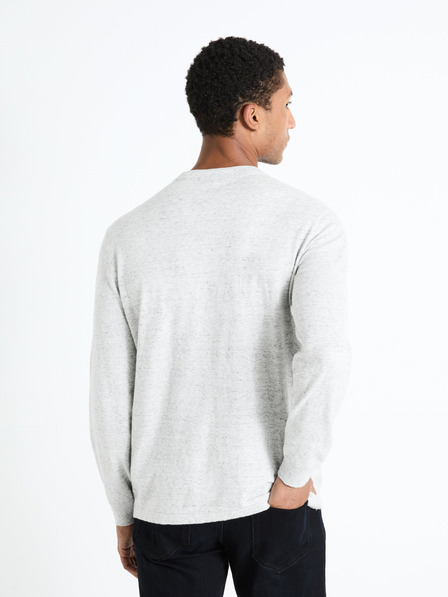 Celio Hellgrauer Herren-Basic-Pullover Celio Fepax